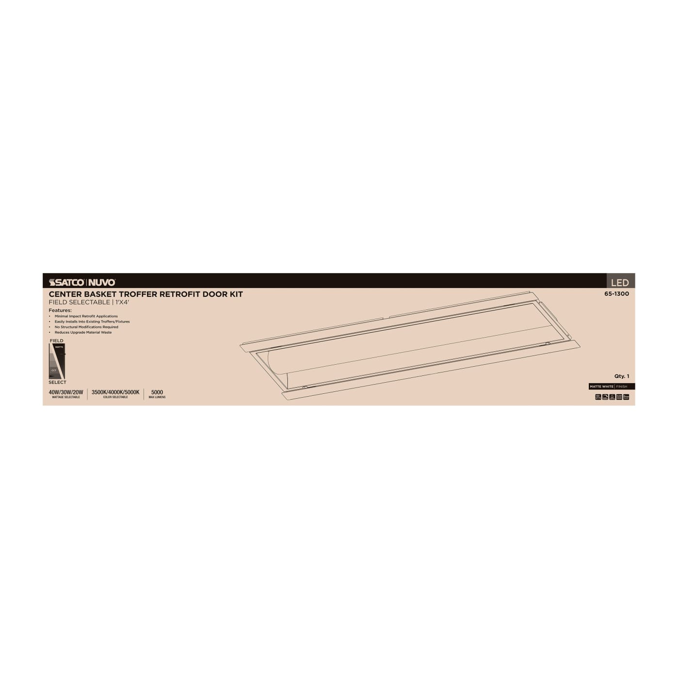 1X4 CB TROFFER RETROFIT - 65-1300