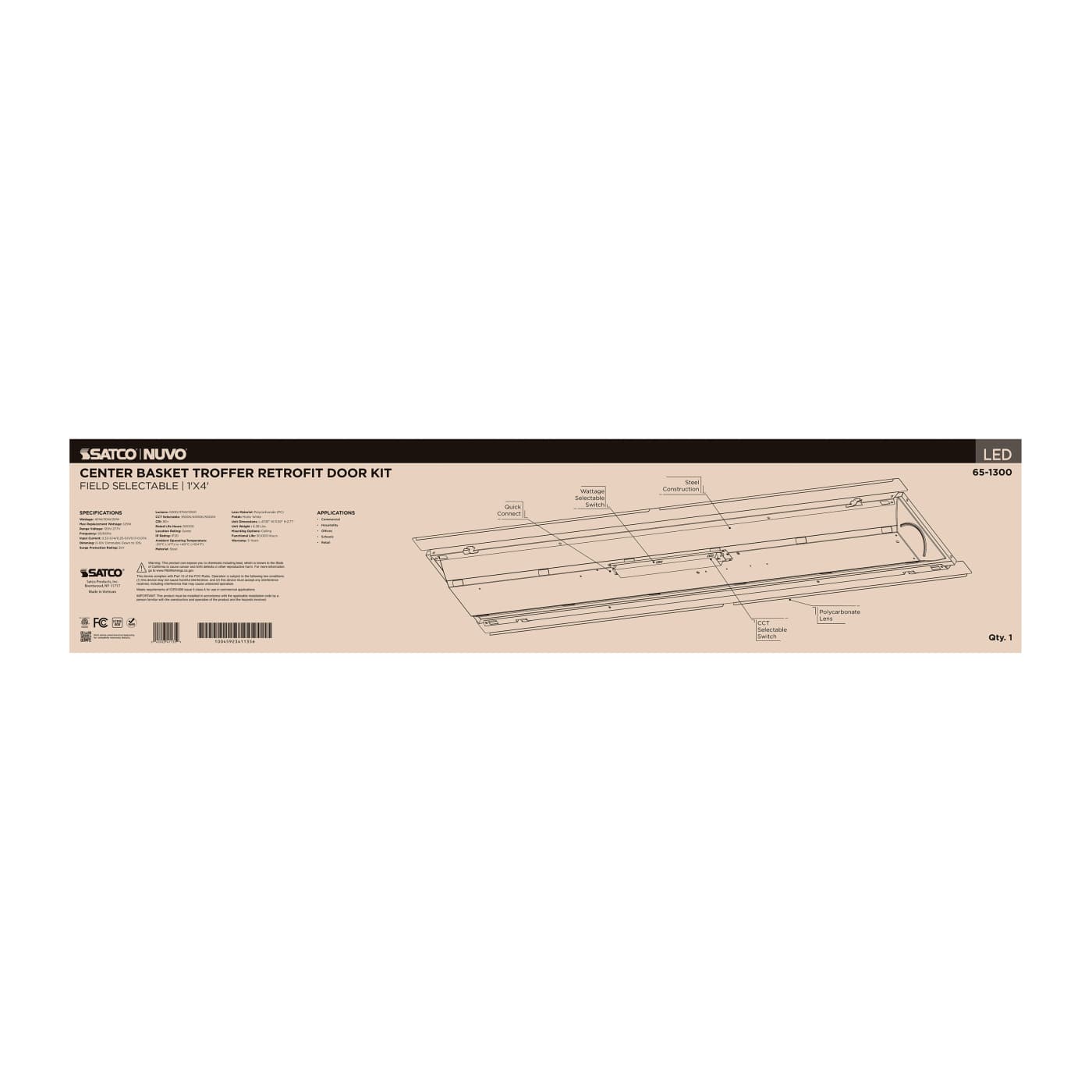 1X4 CB TROFFER RETROFIT - 65-1300