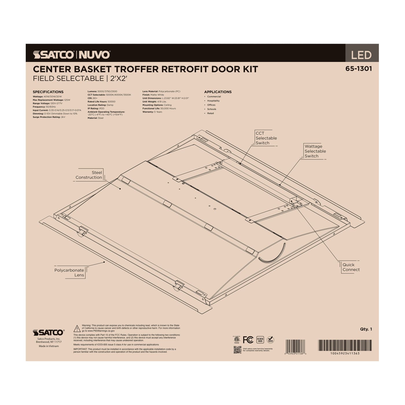 2X2 CB TROFFER RETROFIT - 65-1301