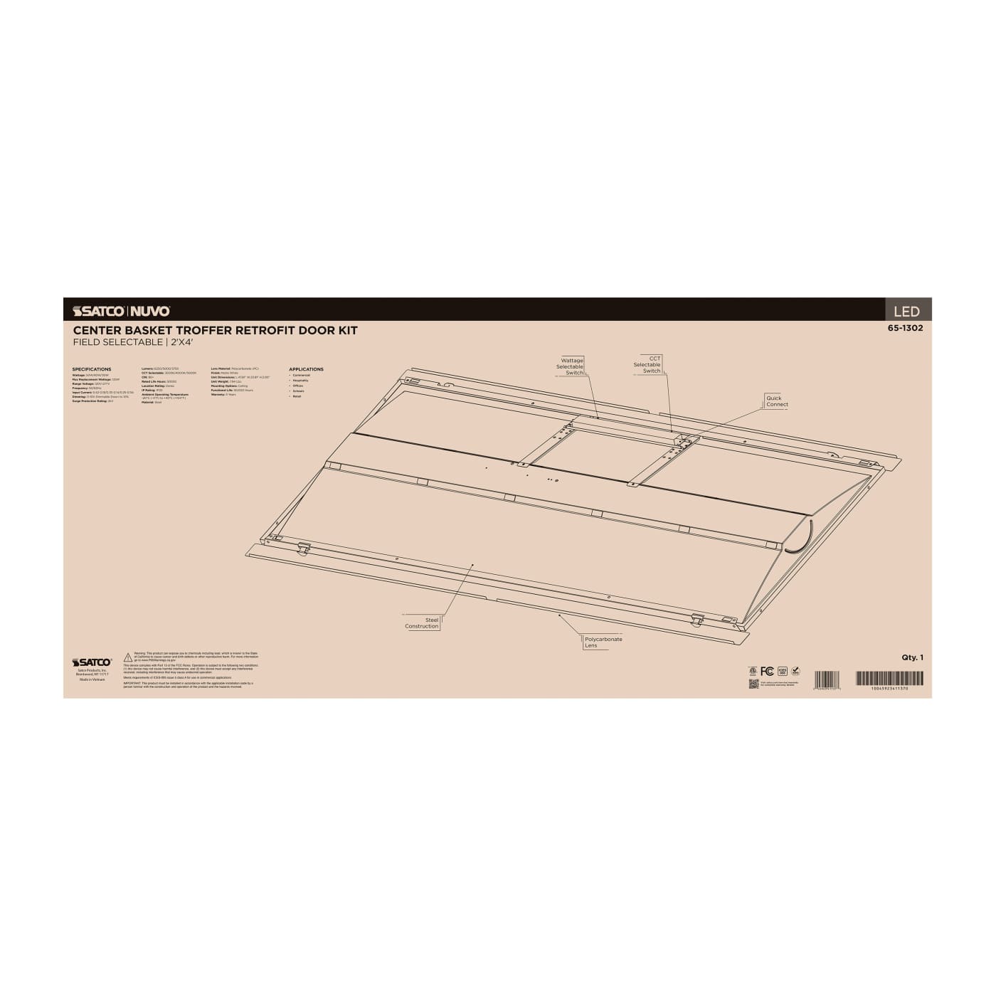 2X4 CB TROFFER RETROFIT - 65-1302
