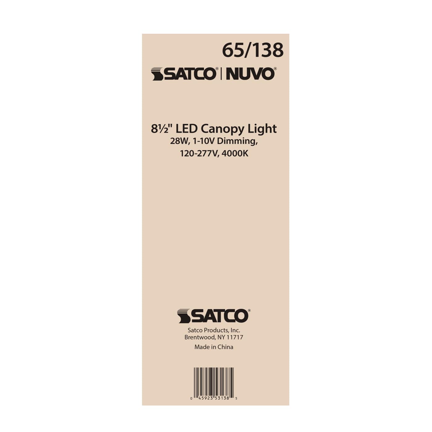 28W LED CANOPY FIXTURE 8.5" - 65-138