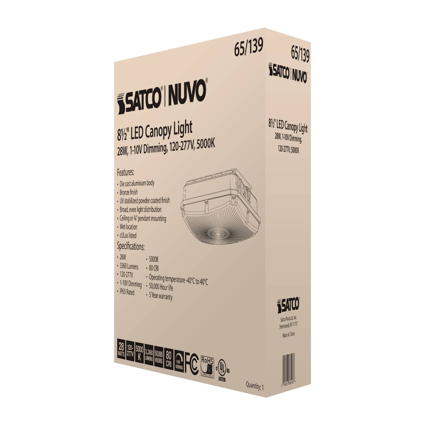 28W LED CANOPY FIXTURE 8.5" - 65-139