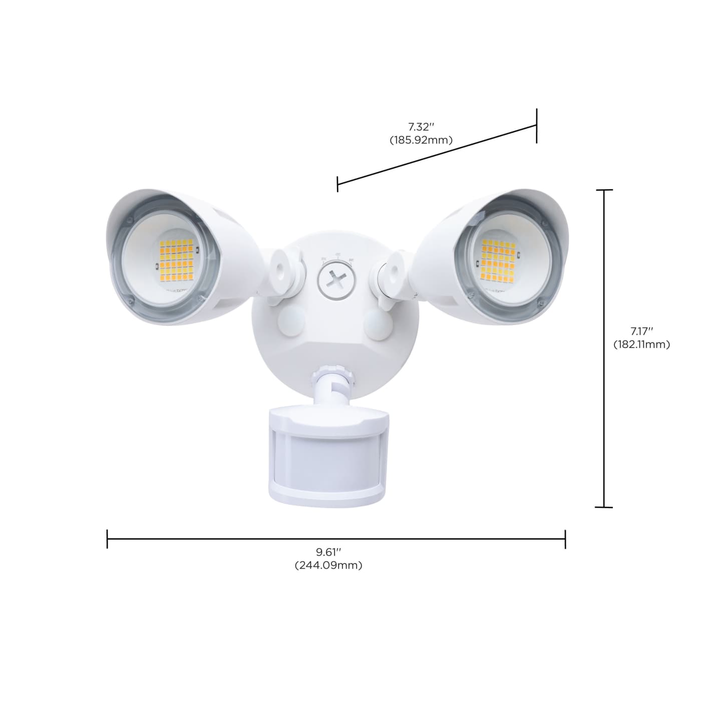 LED 2 BULLET HEAD SECURITY LGT - 65-1411