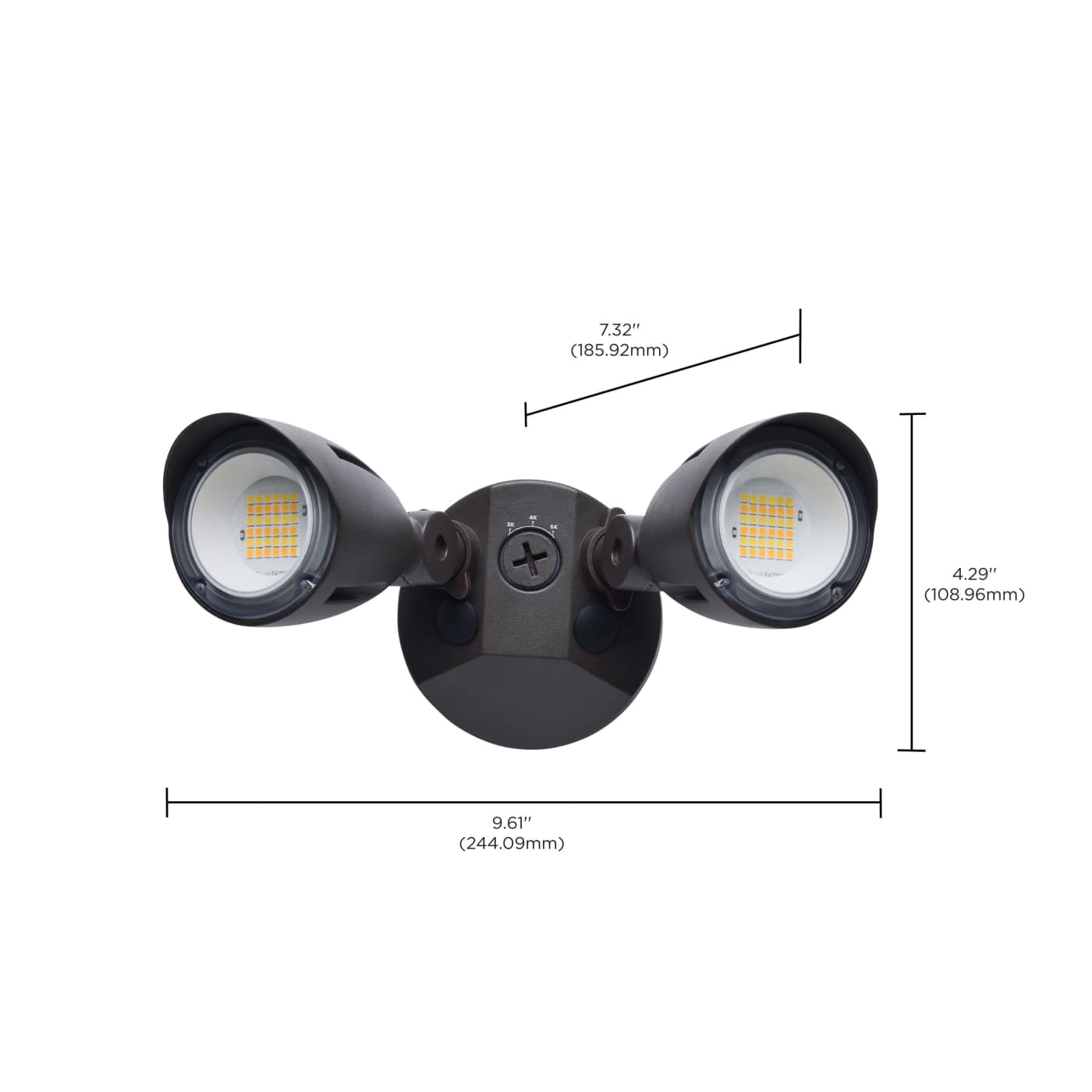 LED 2 BULLET HEAD SECURITY LGT - 65-1412