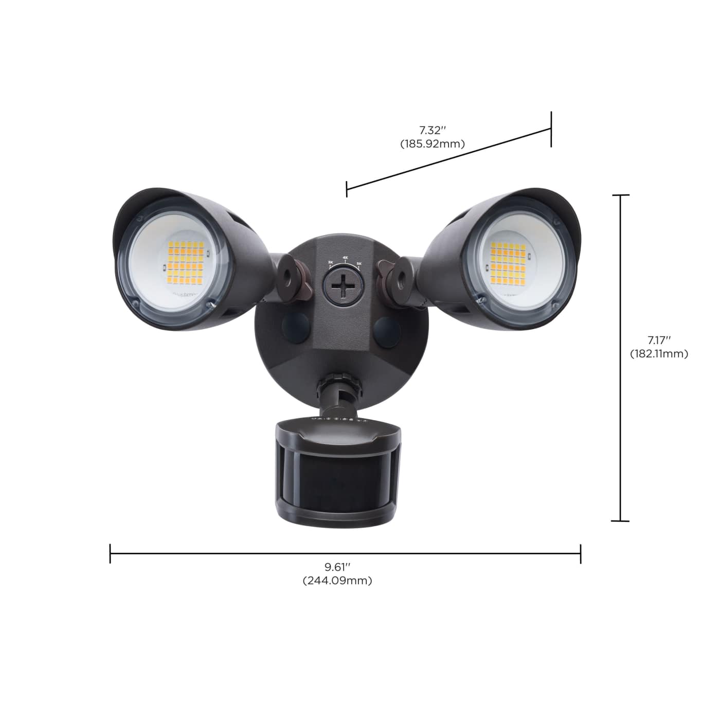 LED 2 BULLET HEAD SECURITY LGT - 65-1413