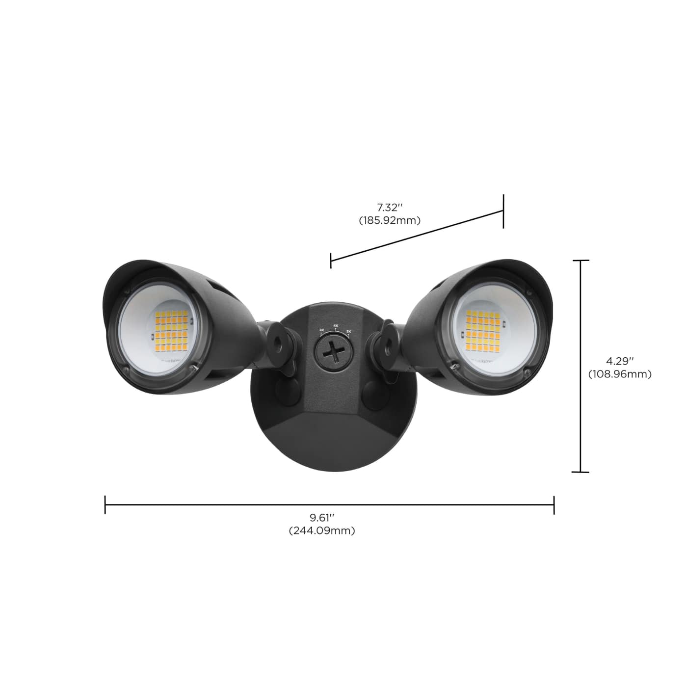 LED 2 BULLET HEAD SECURITY LGT - 65-1414