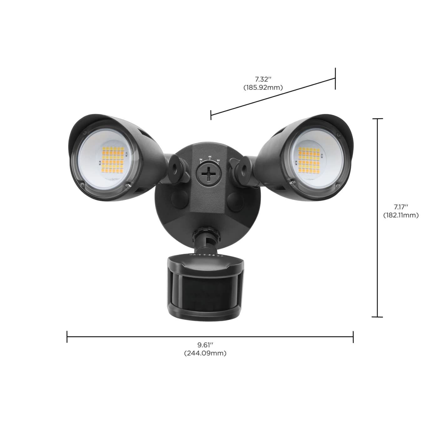 LED 2 BULLET HEAD SECURITY LGT - 65-1415