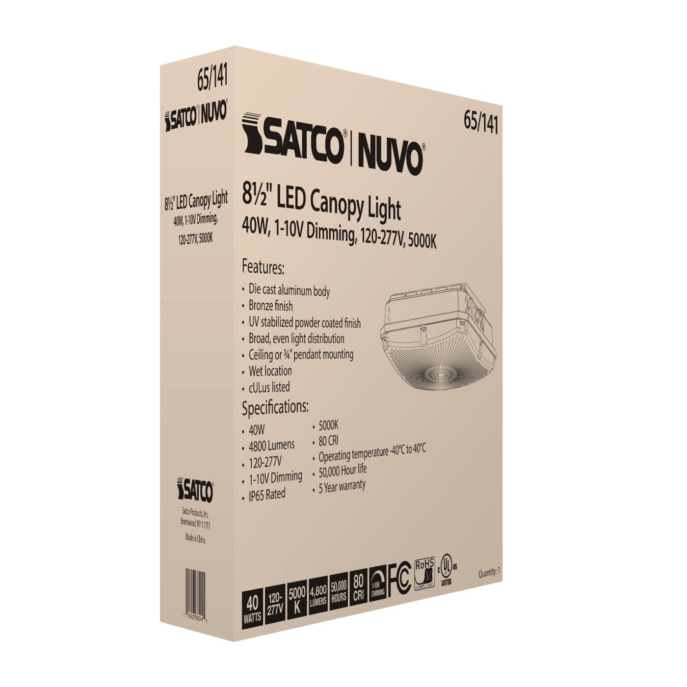 40W LED CANOPY FIXTURE 8.5" - 65-141