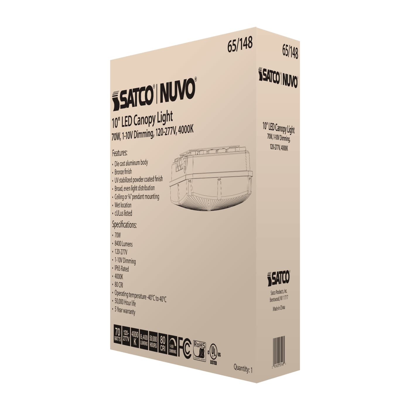 70W LED CANOPY FIXTURE 10" - 65-148