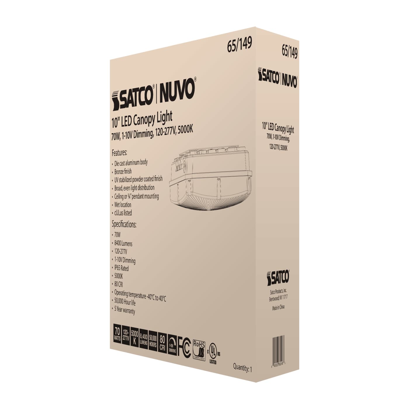 70W LED CANOPY FIXTURE 10" - 65-149