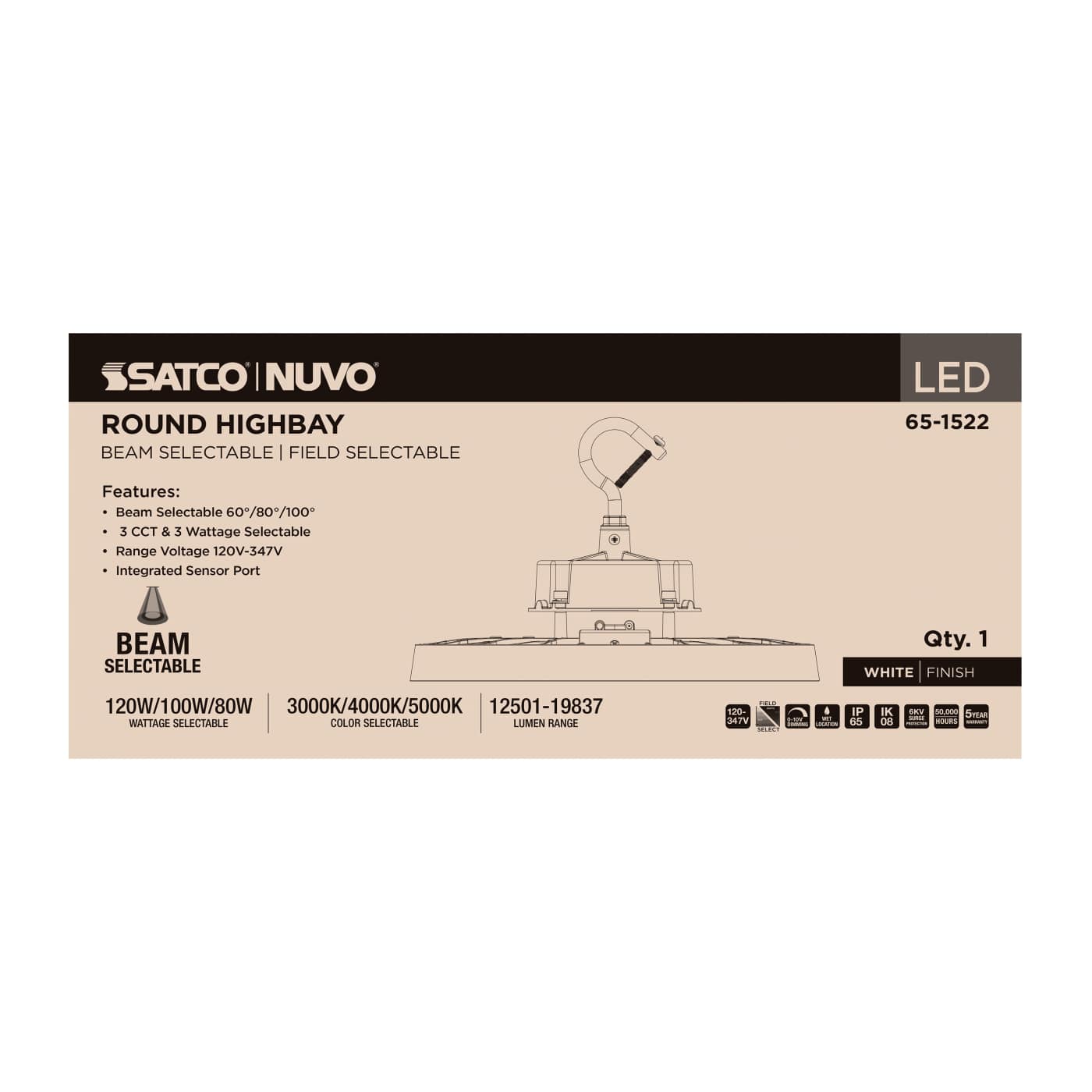 LED SELECTABLE HIGH BAY WHITE - 65-1522