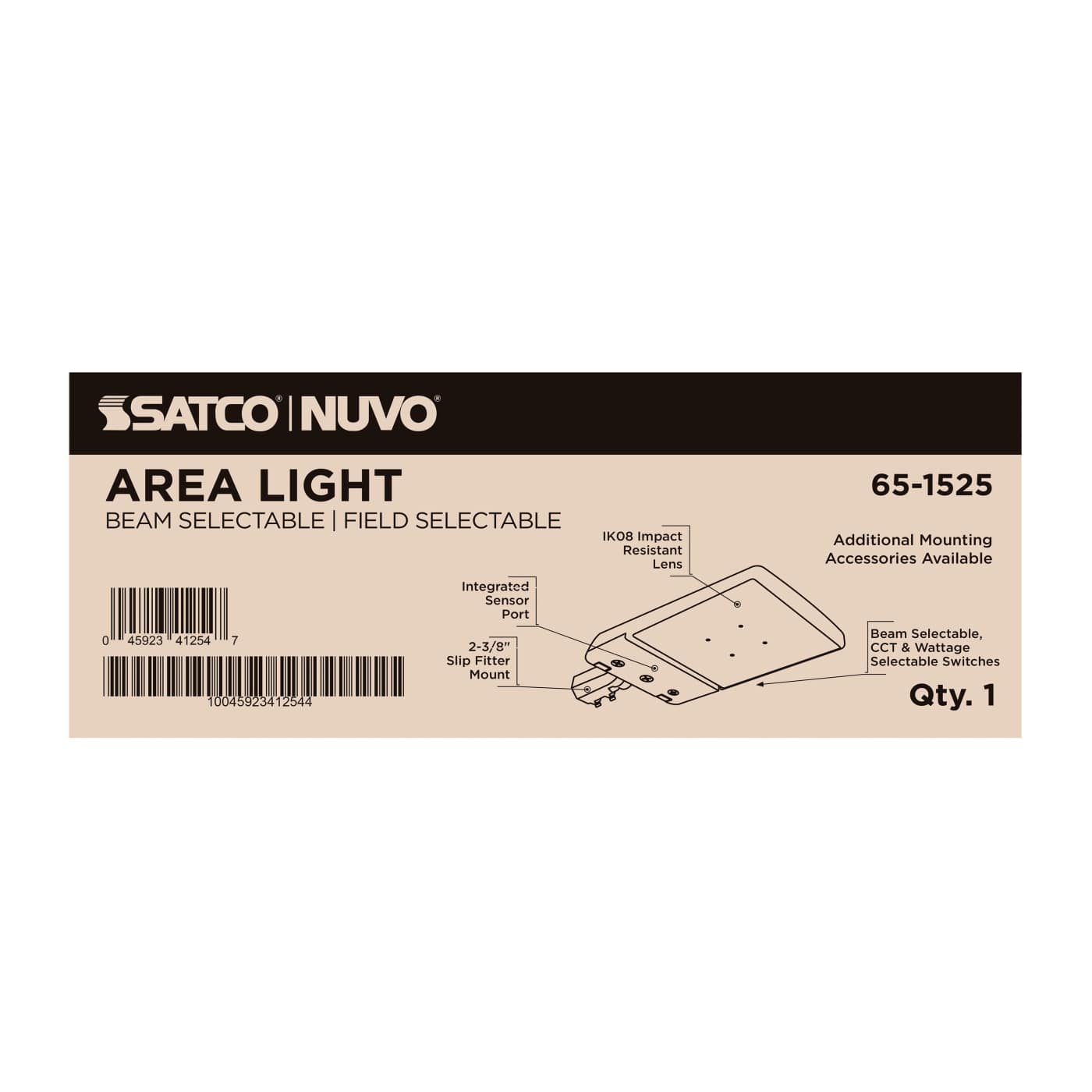 LED AREA LIGHT BRONZE 120-277V - 65-1525