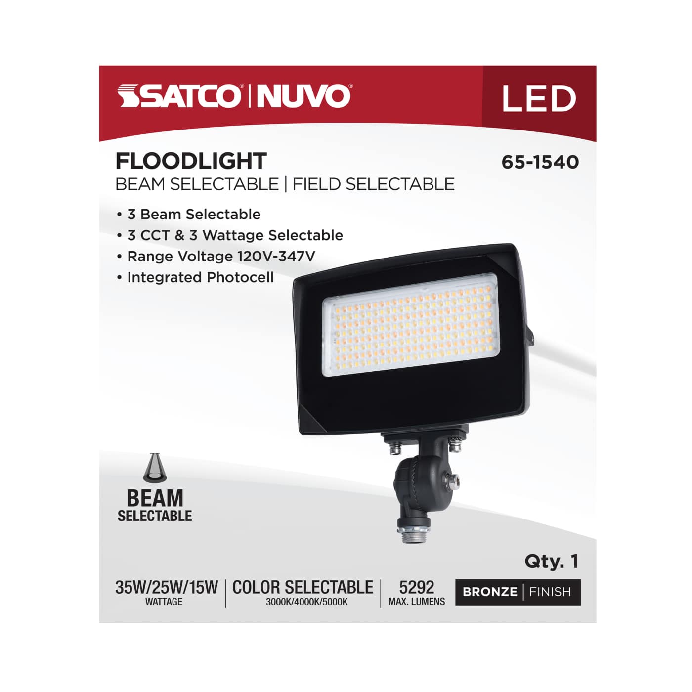LED FLOOD LIGHT BRONZE FINISH - 65-1540