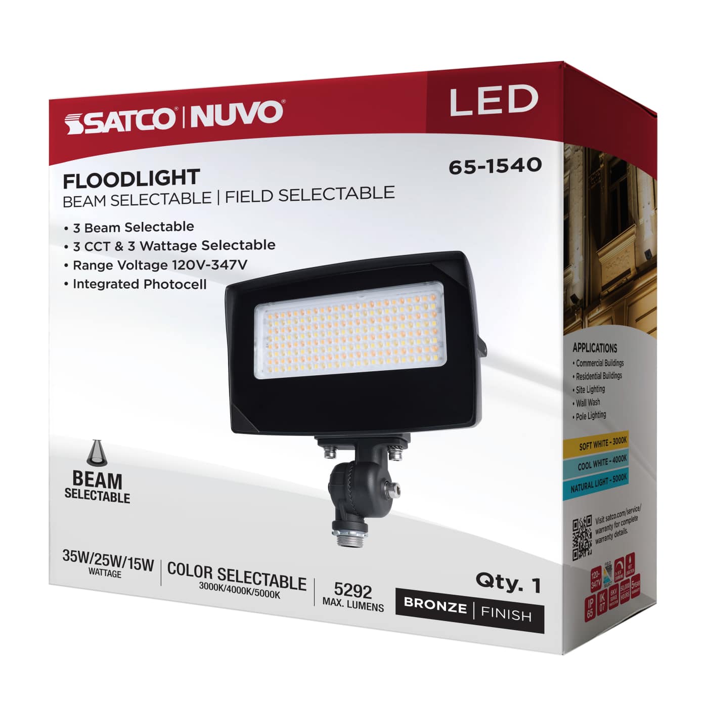 LED FLOOD LIGHT BRONZE FINISH - 65-1540