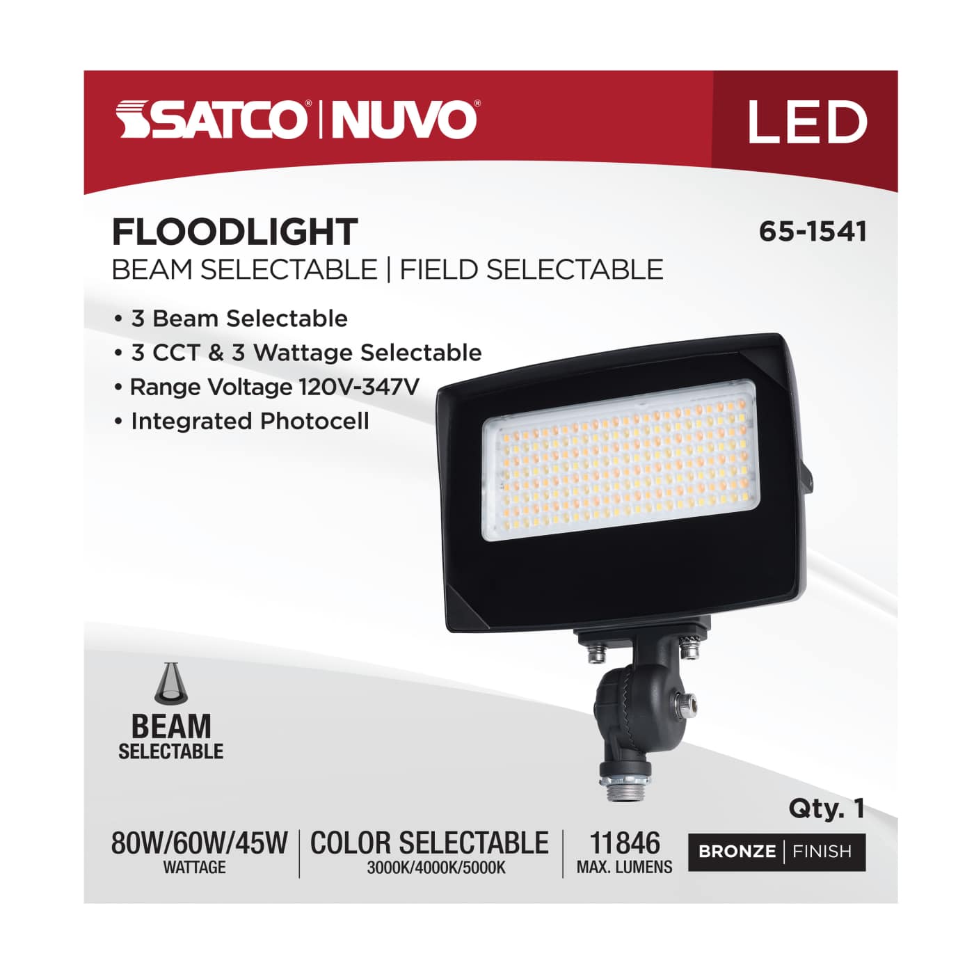LED FLOOD LIGHT BRONZE FINISH - 65-1541