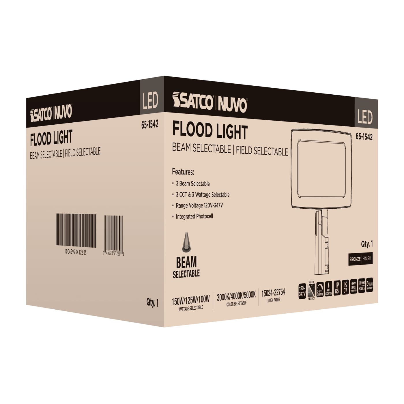 LED FLOOD LIGHT BRONZE FINISH - 65-1542