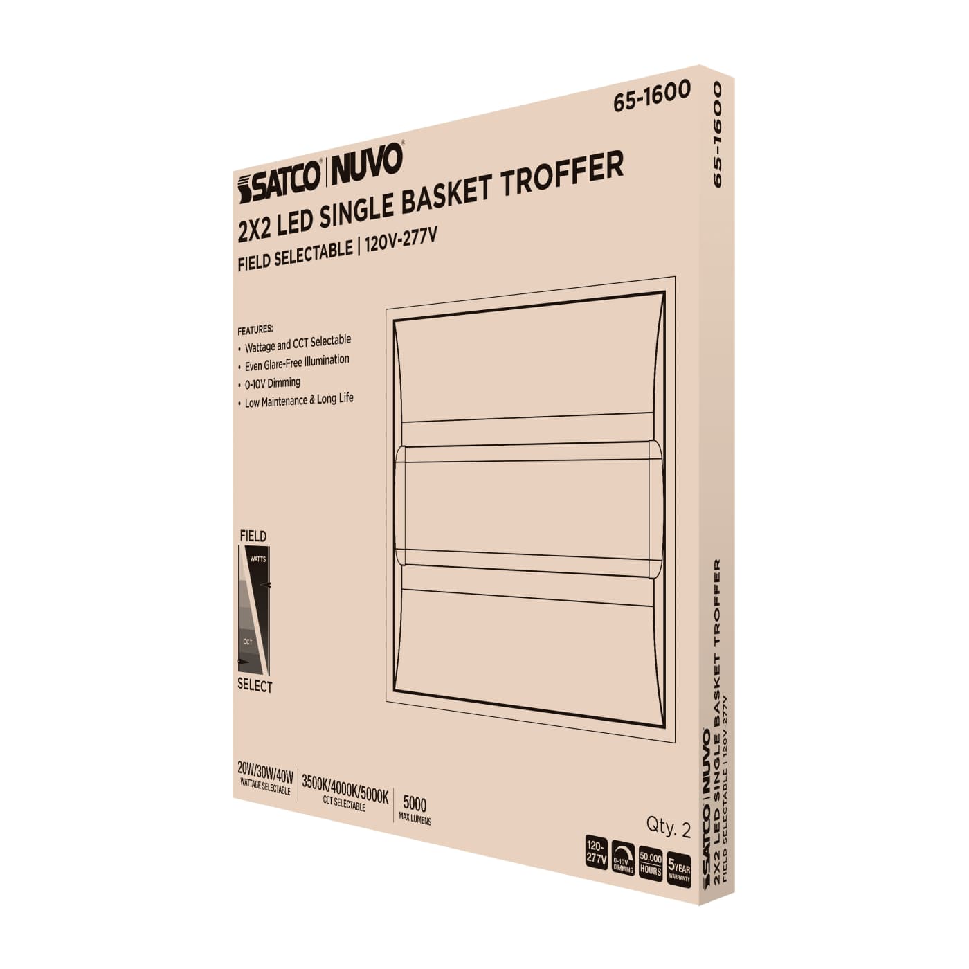 2X2 SINGLE BASKET TROFFER - 65-1600