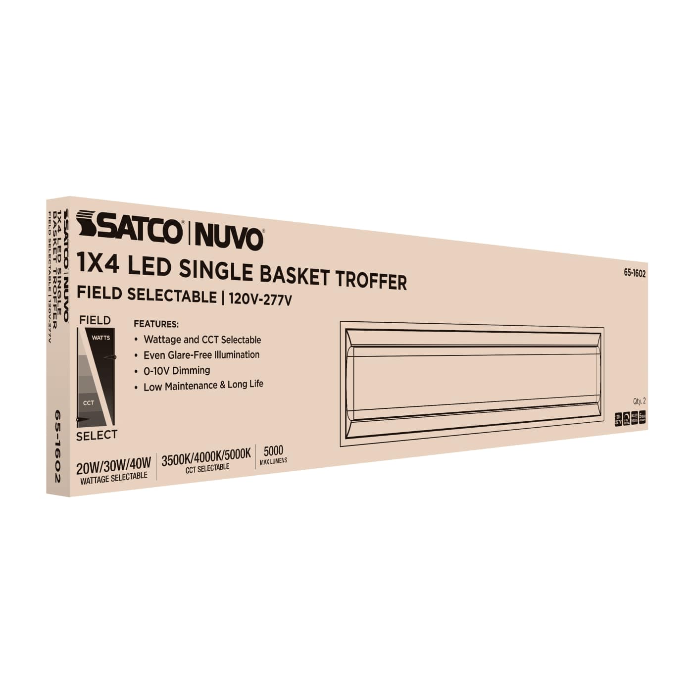 1X4 SINGLE BASKET TROFFER - 65-1602