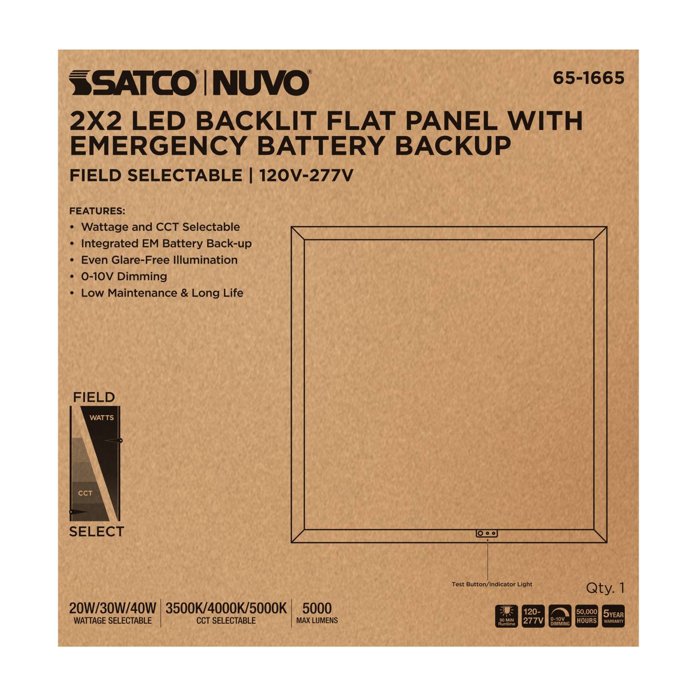 2X2 LED EM BACKLIT FLAT PANEL - 65-1665