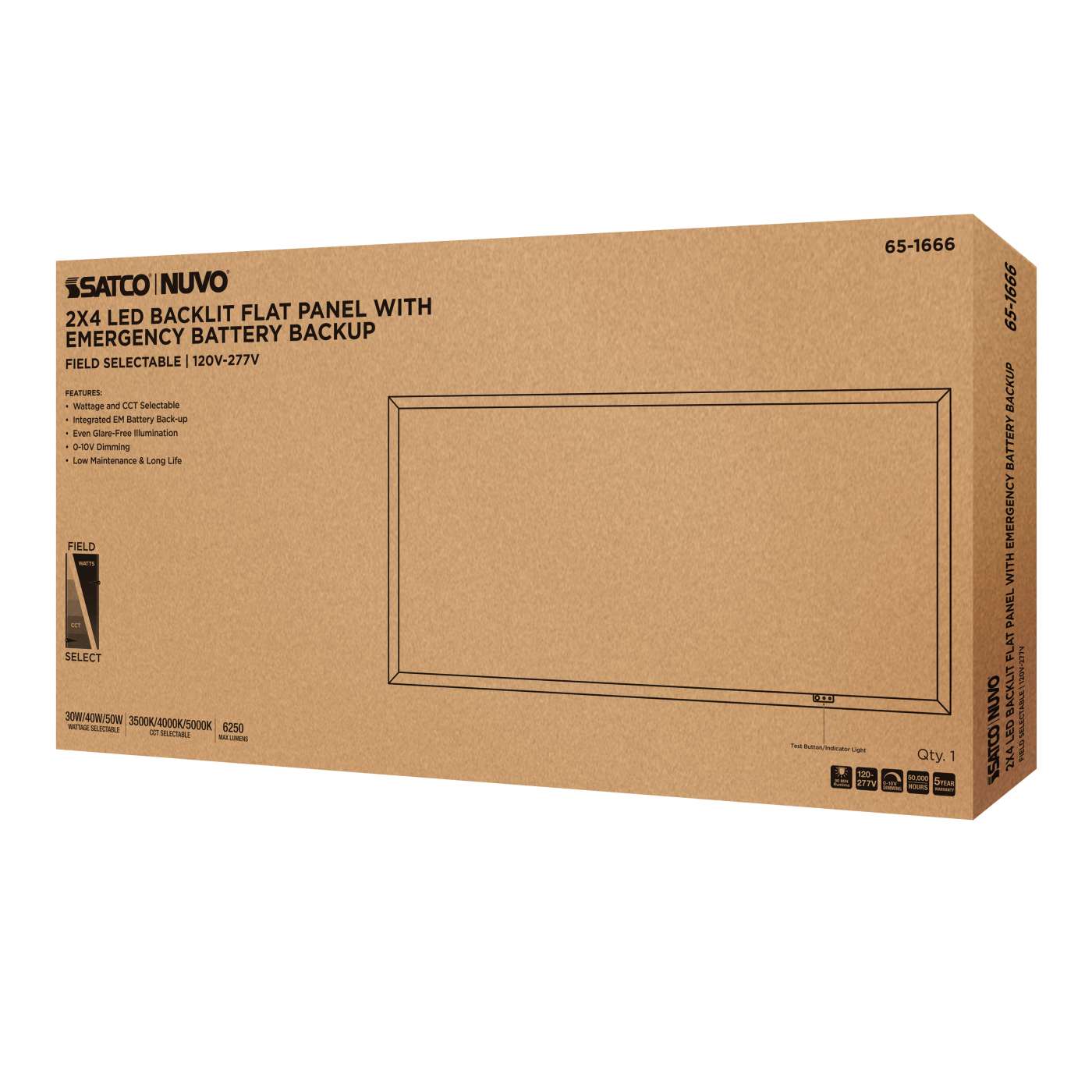 2X4 LED EM BACKLIT FLAT PANEL - 65-1666