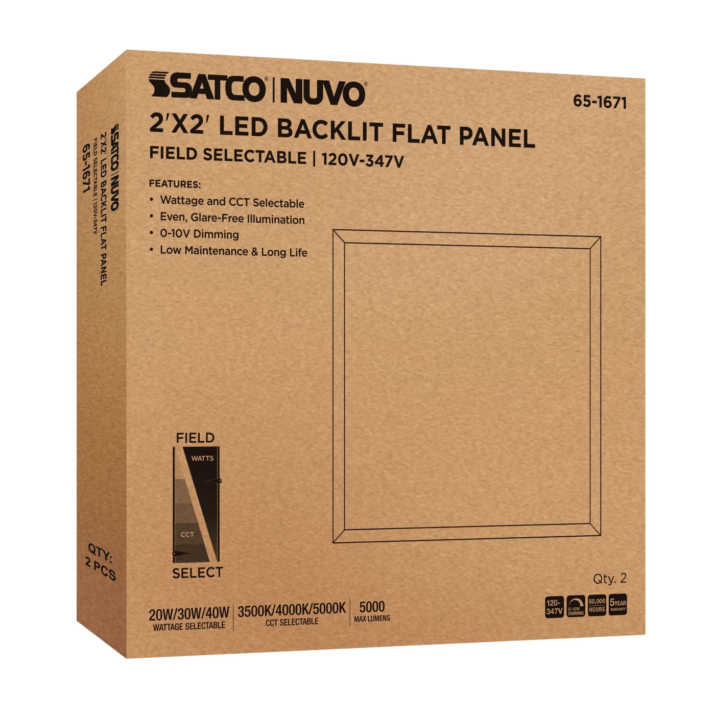 2X2 LED BACKLIT FLAT PANEL - 65-1671