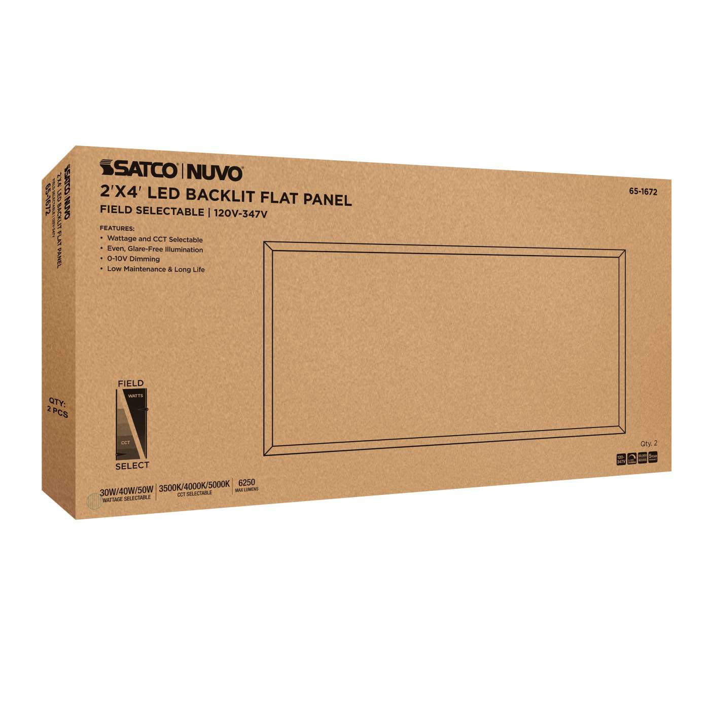 2X4 LED BACKLIT FLAT PANEL - 65-1672