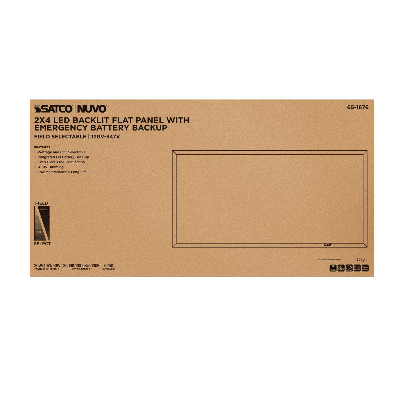 2X4 LED EM BACKLIT FLAT PANEL - 65-1676