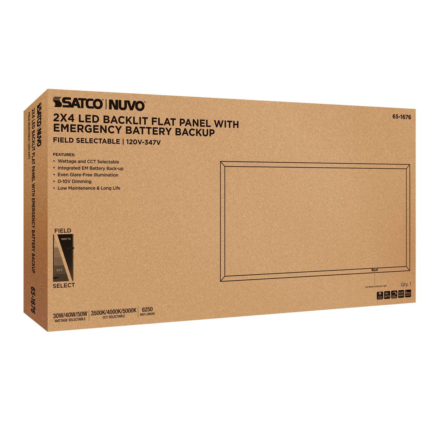 2X4 LED EM BACKLIT FLAT PANEL - 65-1676