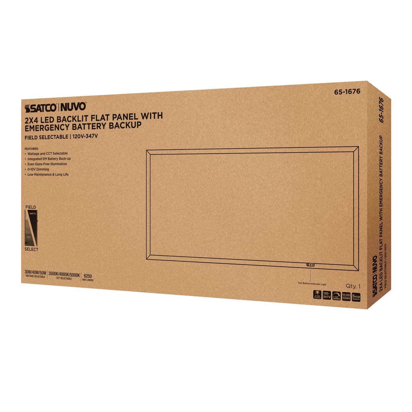 2X4 LED EM BACKLIT FLAT PANEL - 65-1676