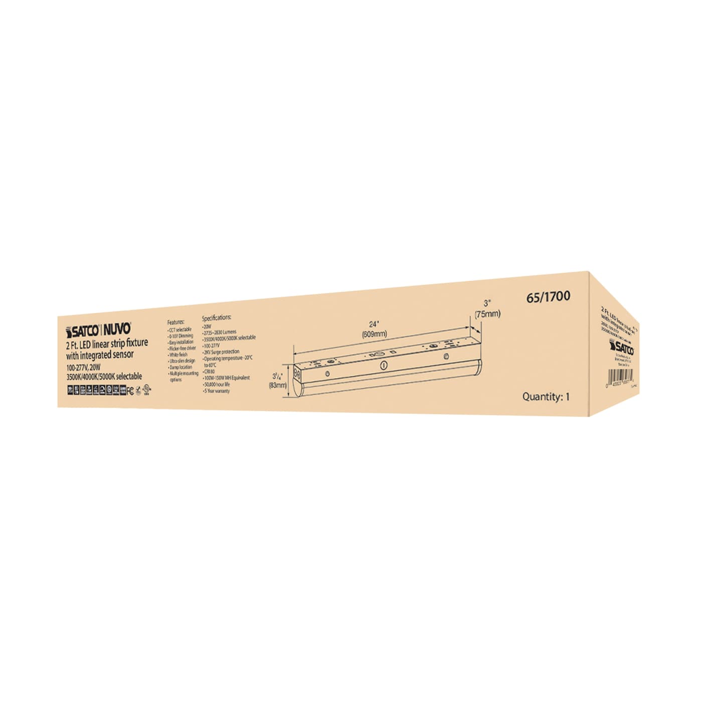 2' LINEAR STRIP W/SENSOR - 65-1700