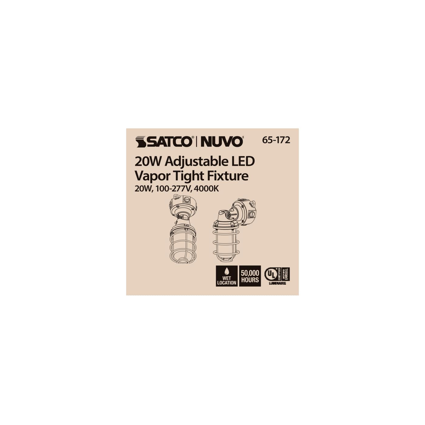 LED ADJUSTABLE VAPOR TIGHT - 65-172