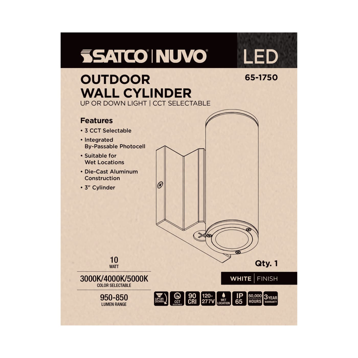 1 LT LED SM UP OR DOWN SCONCE - 65-1750