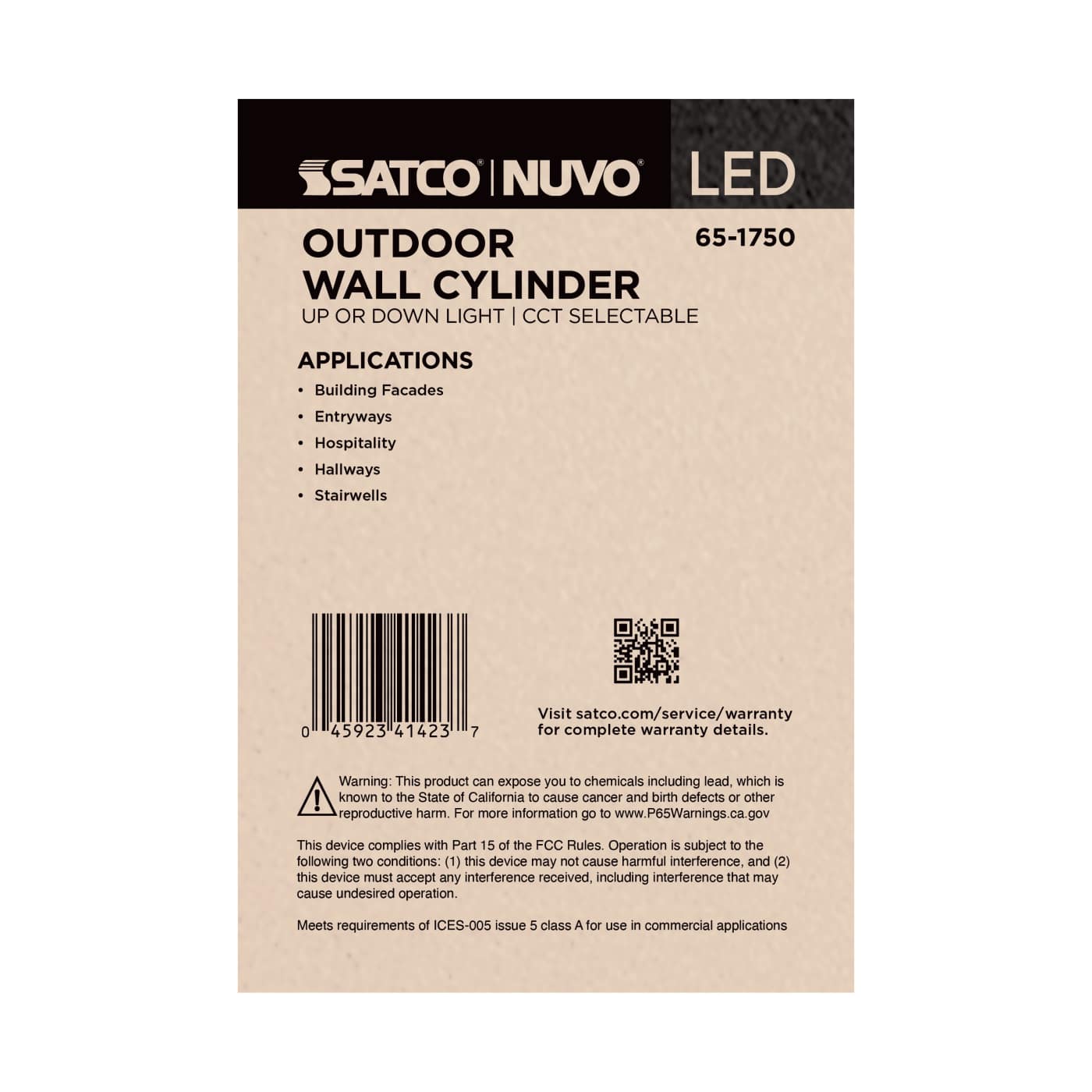 1 LT LED SM UP OR DOWN SCONCE - 65-1750