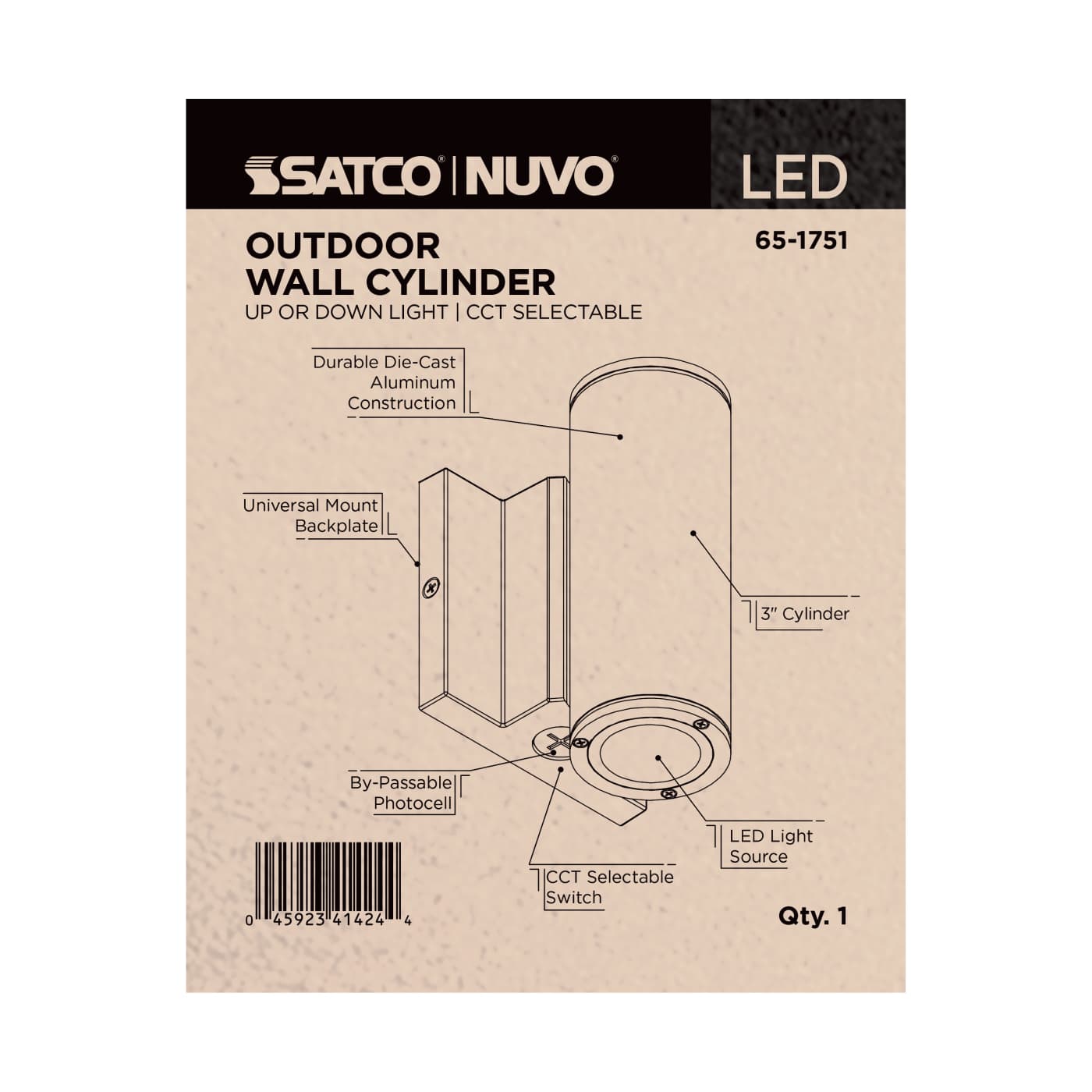 1 LT LED SM UP OR DOWN SCONCE - 65-1751