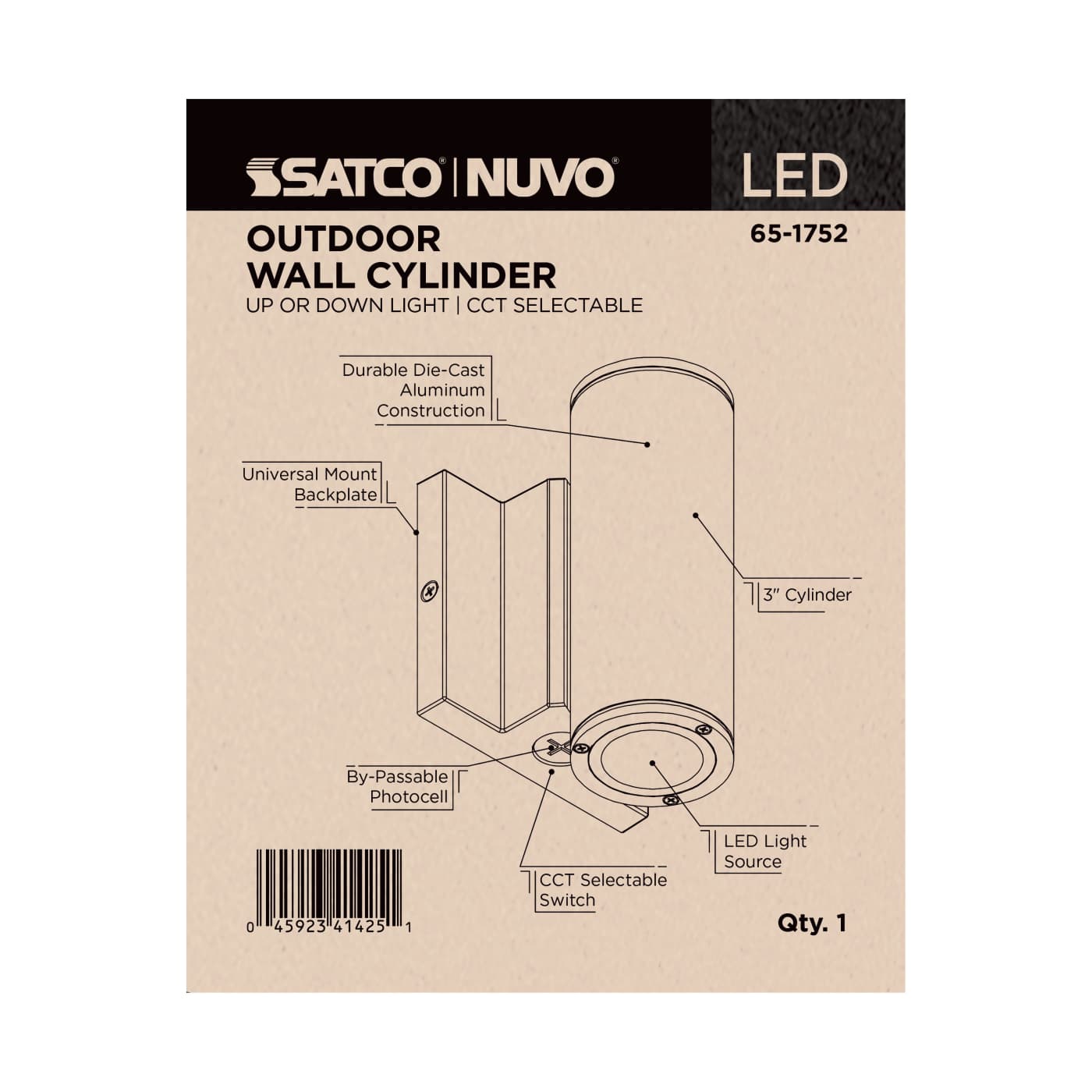 1 LT LED SM UP OR DOWN SCONCE - 65-1752
