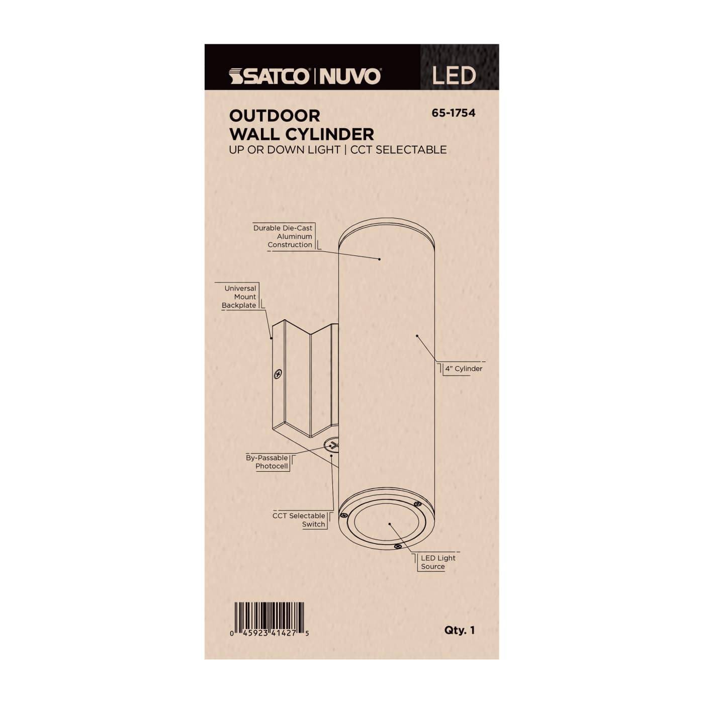 1 LT LED MD UP OR DOWN SCONCE - 65-1754