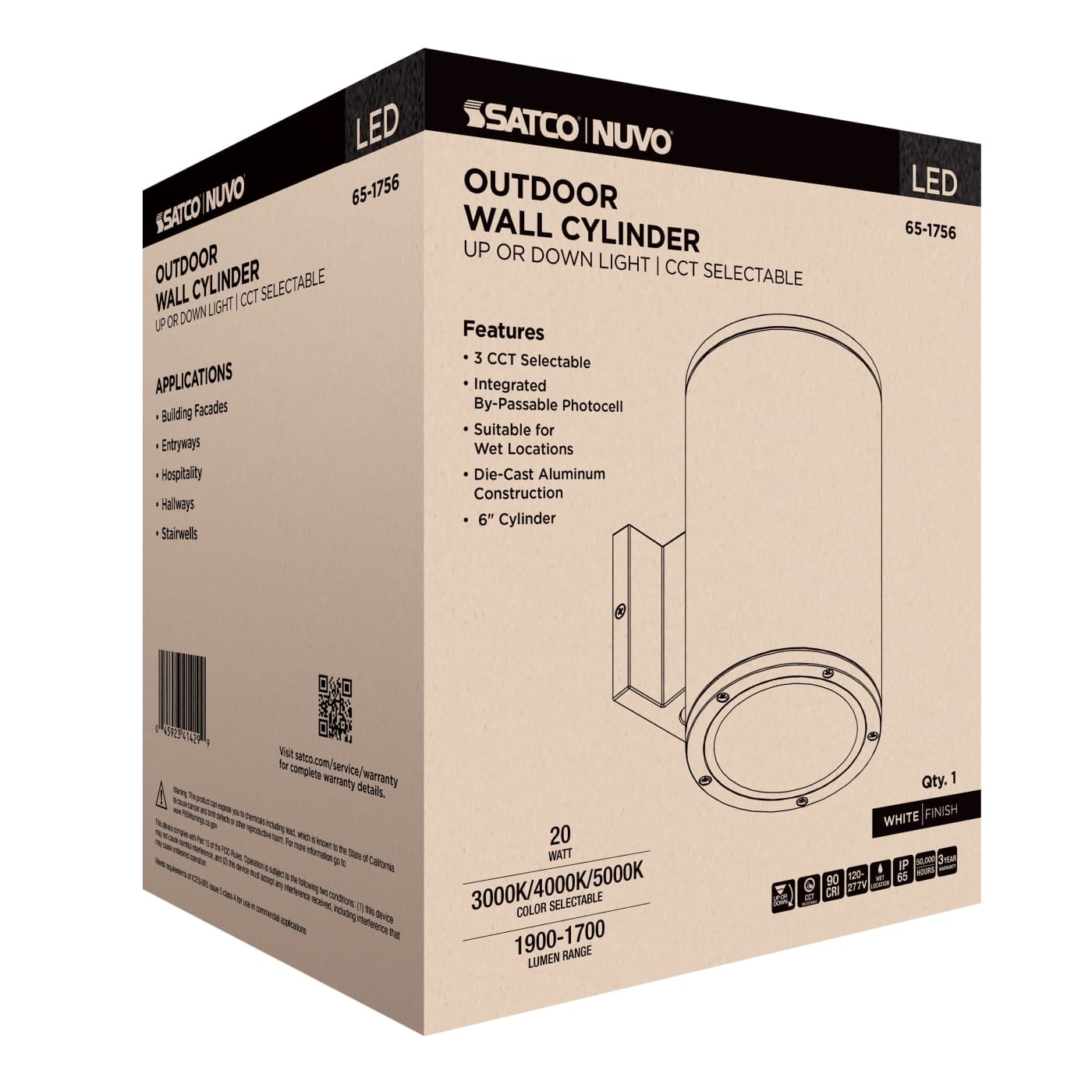 1 LT LED LG UP OR DOWN SCONCE - 65-1756