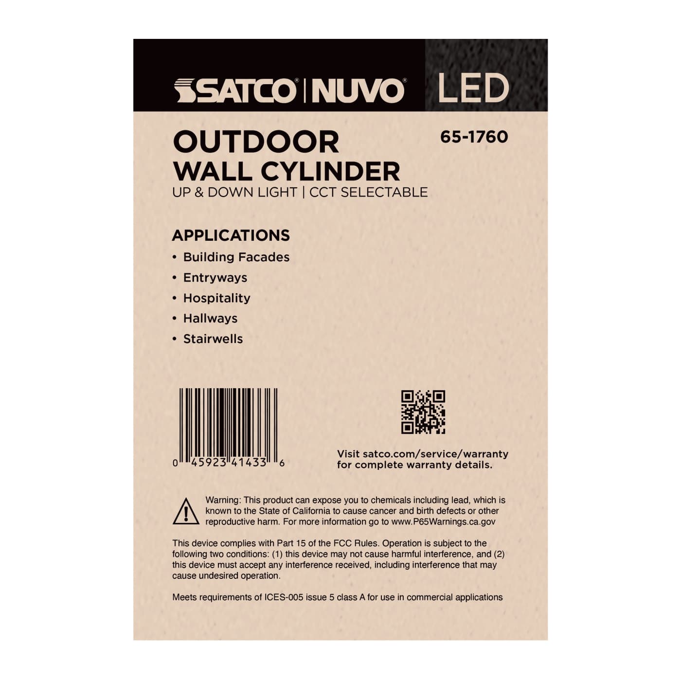 2 LT LED SM UP & DOWN SCONCE - 65-1760
