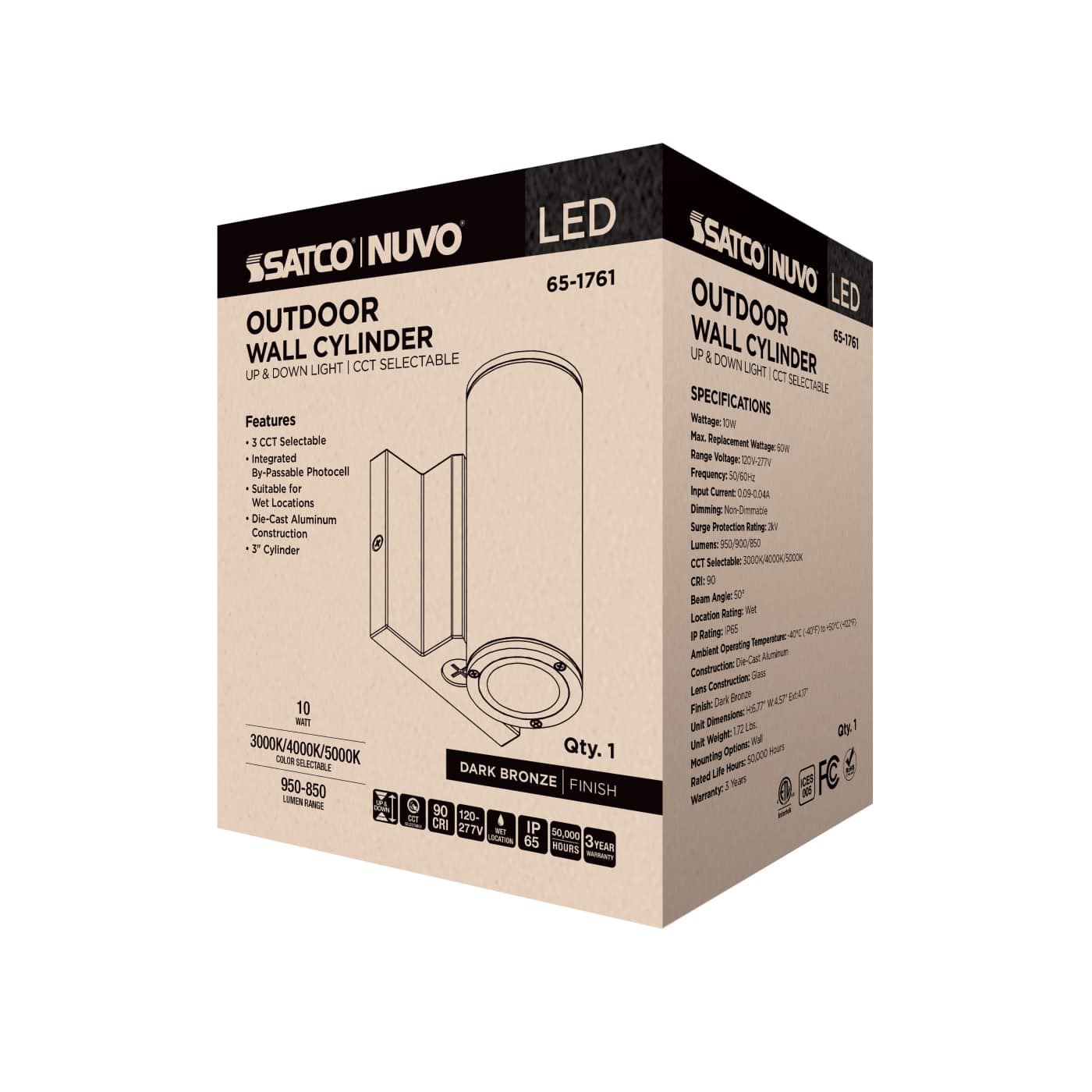 2 LT LED SM UP & DOWN SCONCE - 65-1761