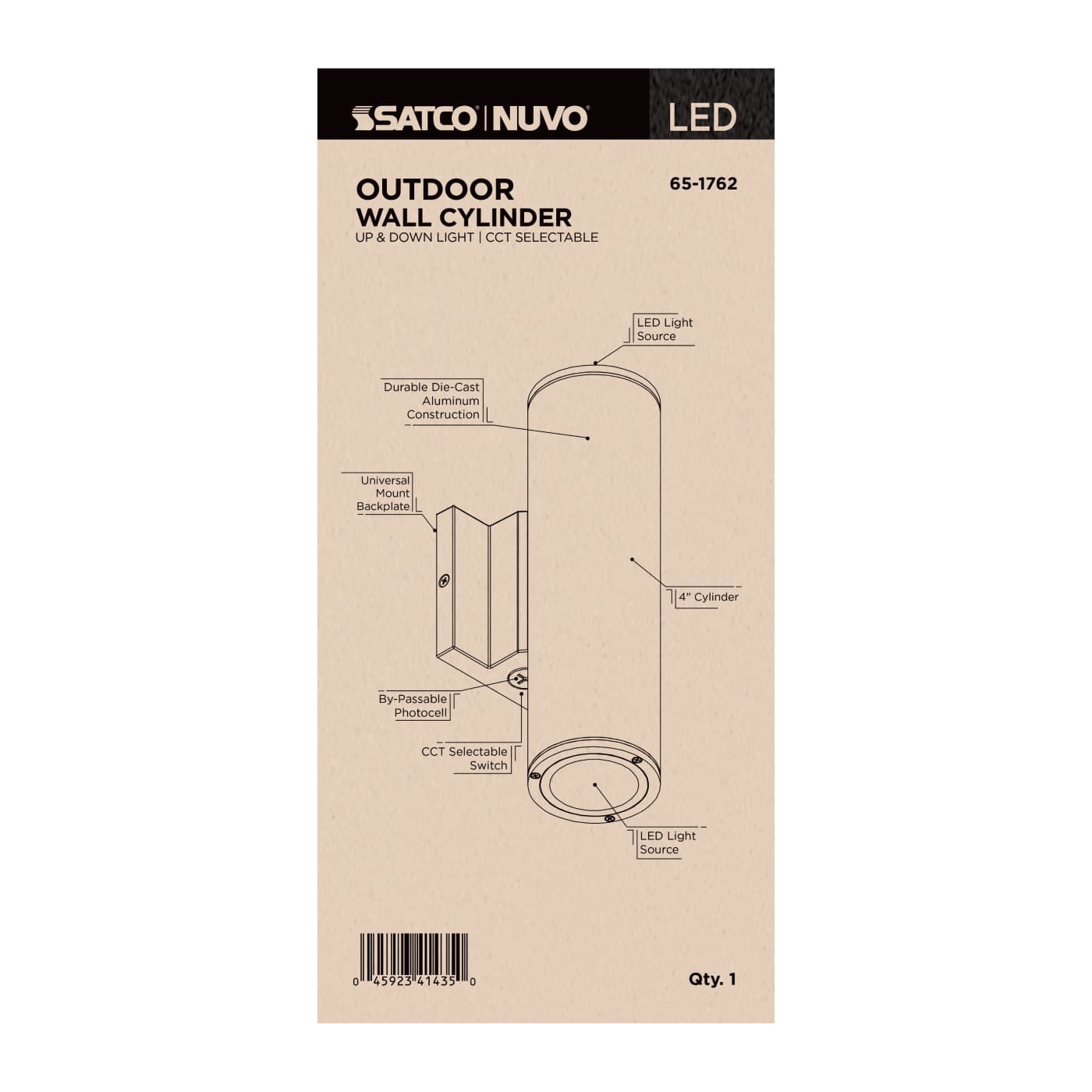 2 LT LED MD UP & DOWN SCONCE - 65-1762