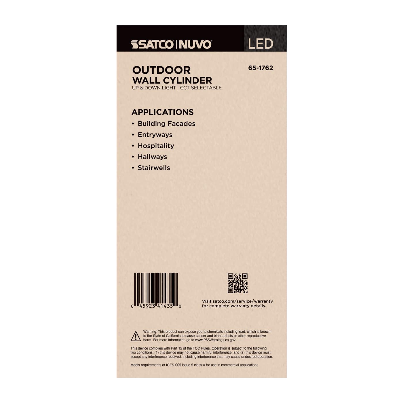 2 LT LED MD UP & DOWN SCONCE - 65-1762