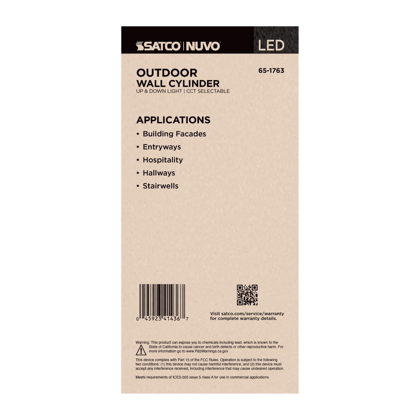 2 LT LED MD UP & DOWN SCONCE - 65-1763