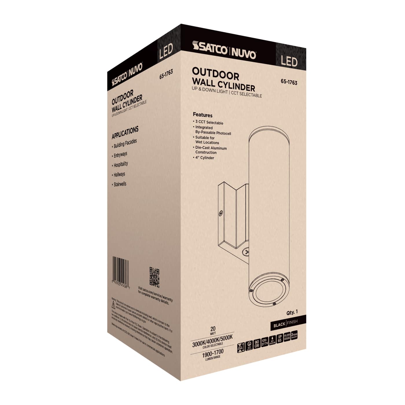 2 LT LED MD UP & DOWN SCONCE - 65-1763