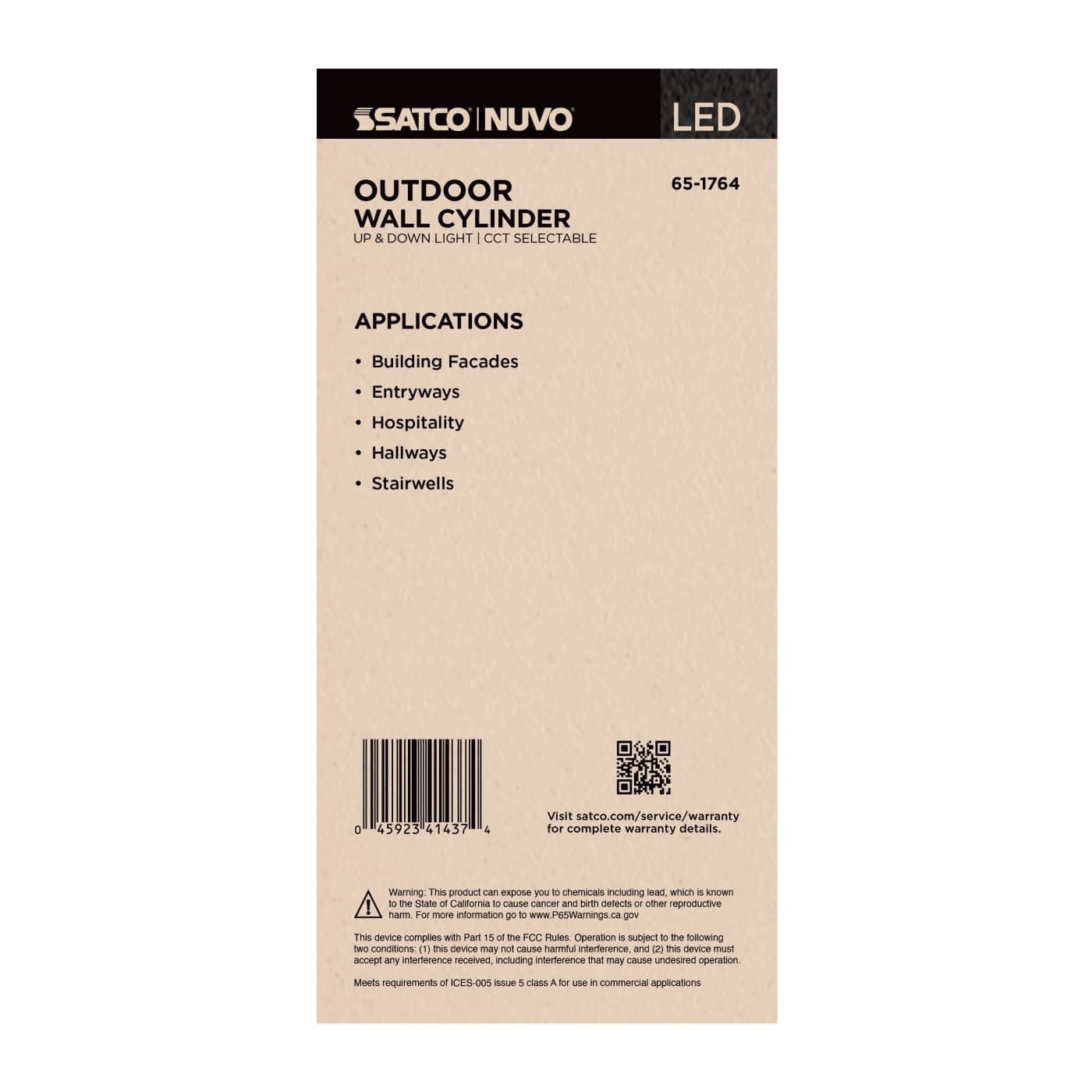 2 LT LED MD UP & DOWN SCONCE - 65-1764