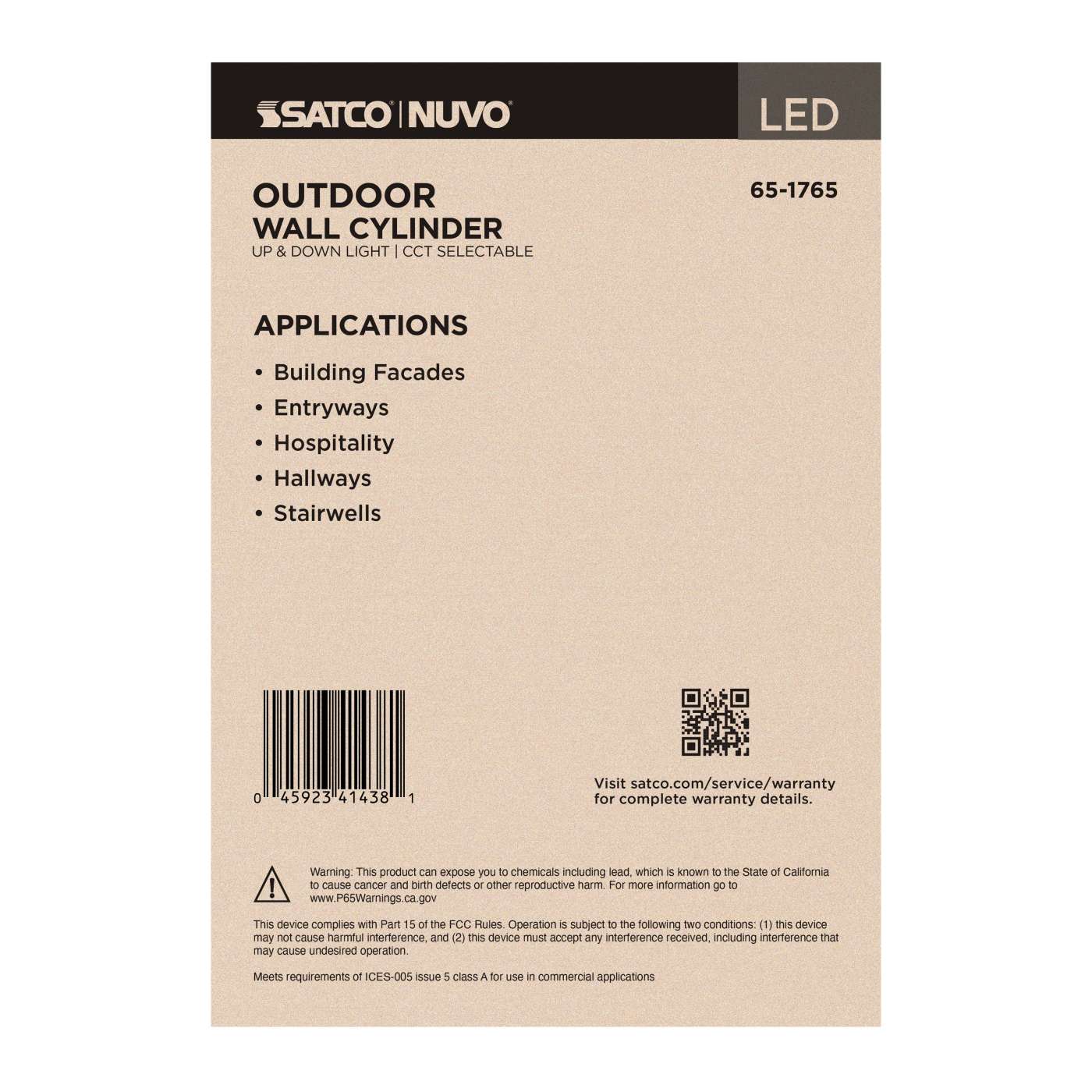 2 LT LED LG UP & DOWN SCONCE - 65-1765