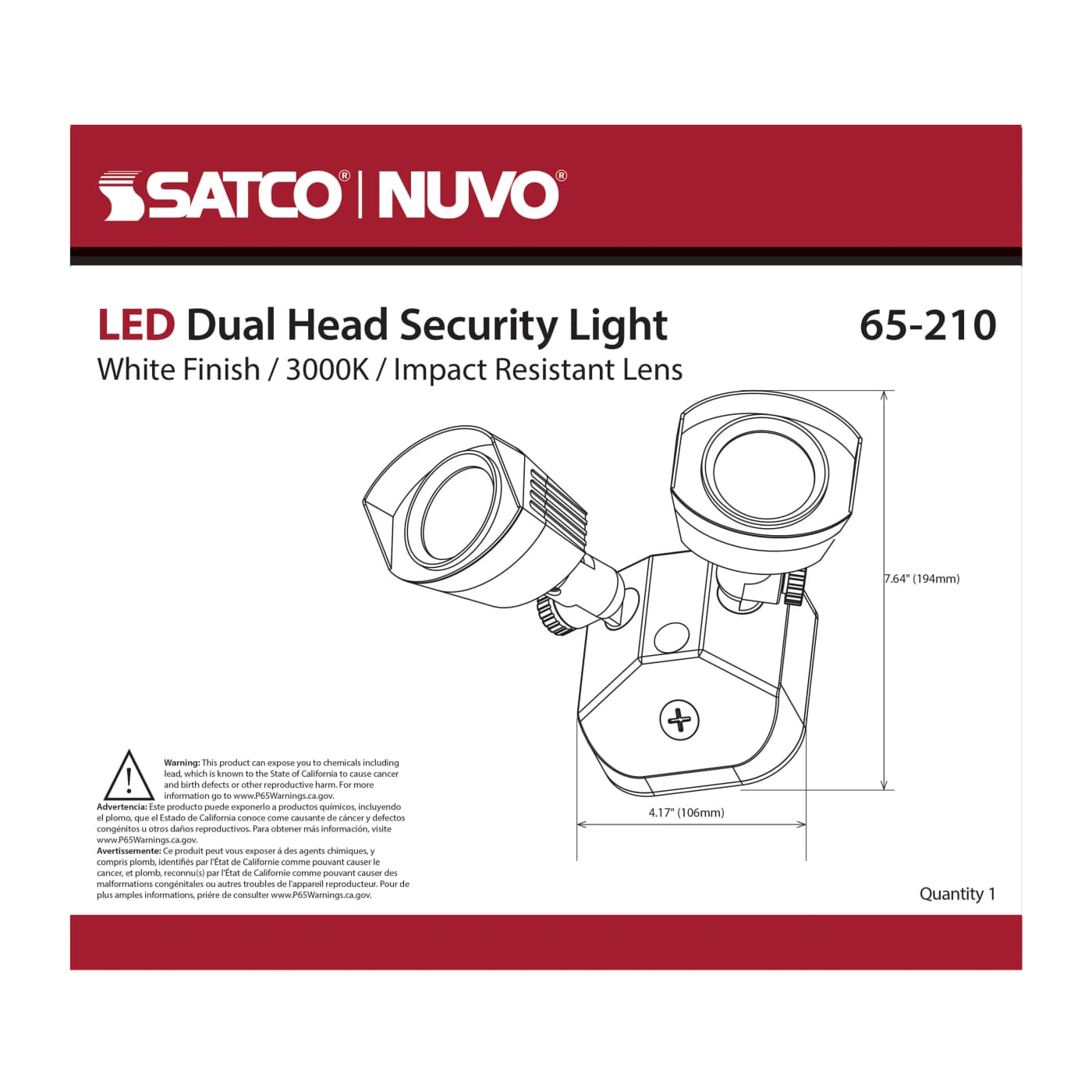 LED DUAL HEAD SECURITY LIGHT - 65-210