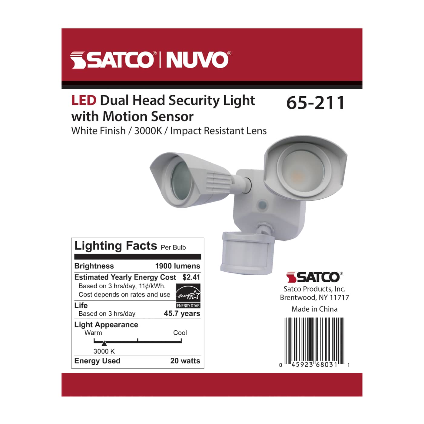 LED DUAL HEAD SECURITY LIGHT - 65-211