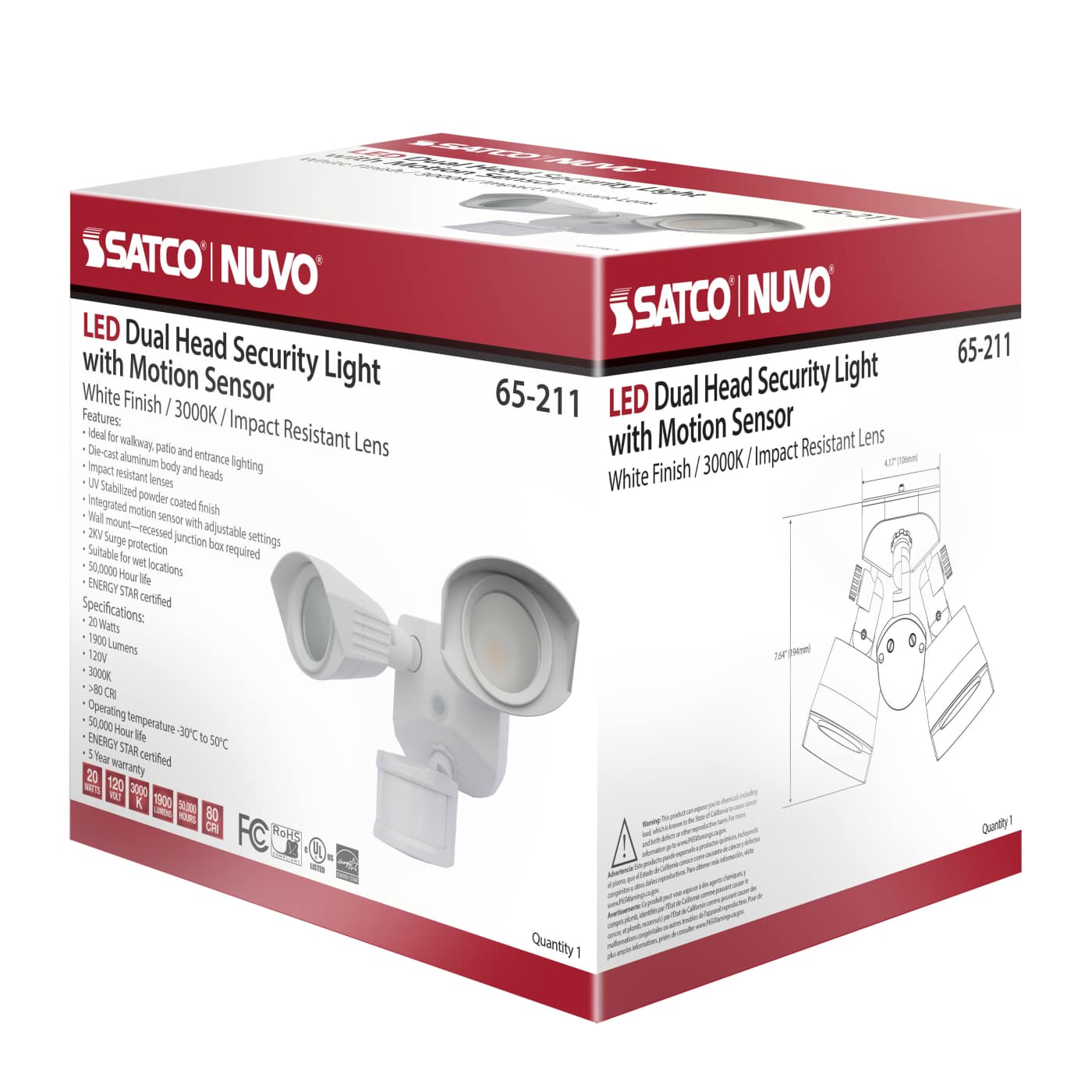 LED DUAL HEAD SECURITY LIGHT - 65-211