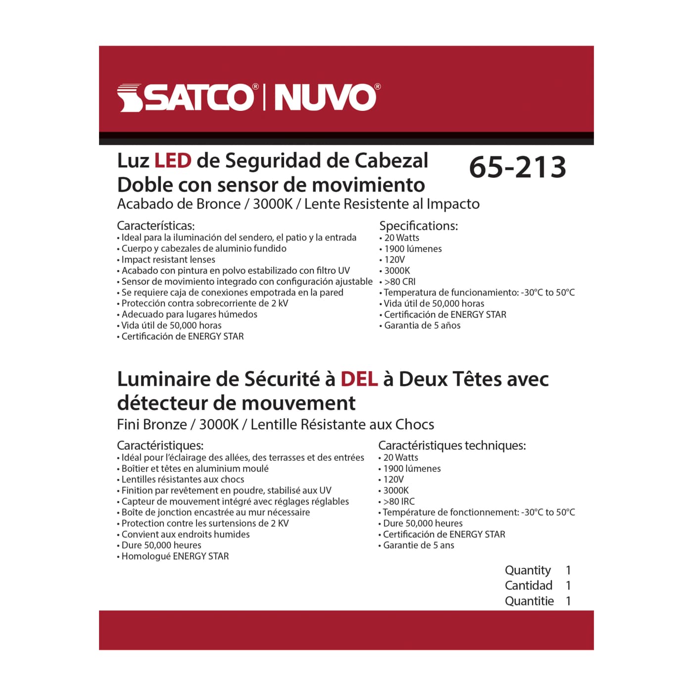 LED DUAL HEAD SECURITY LIGHT - 65-213