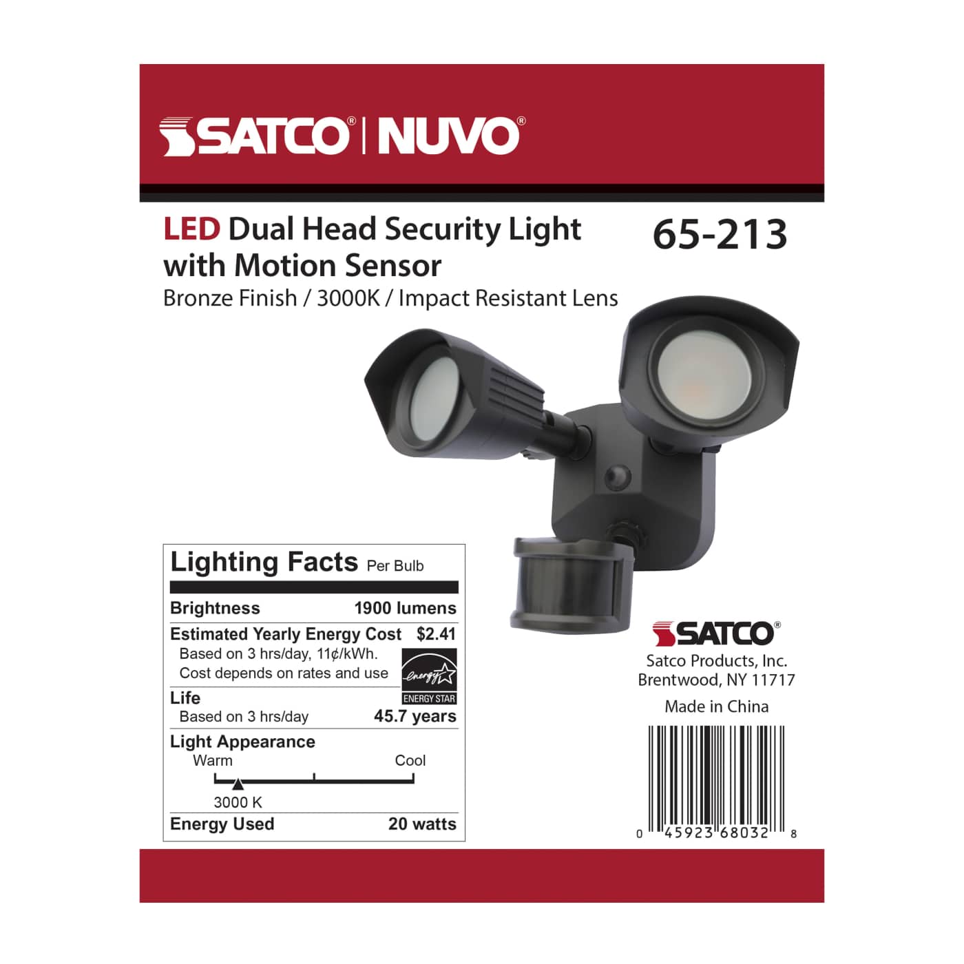 LED DUAL HEAD SECURITY LIGHT - 65-213